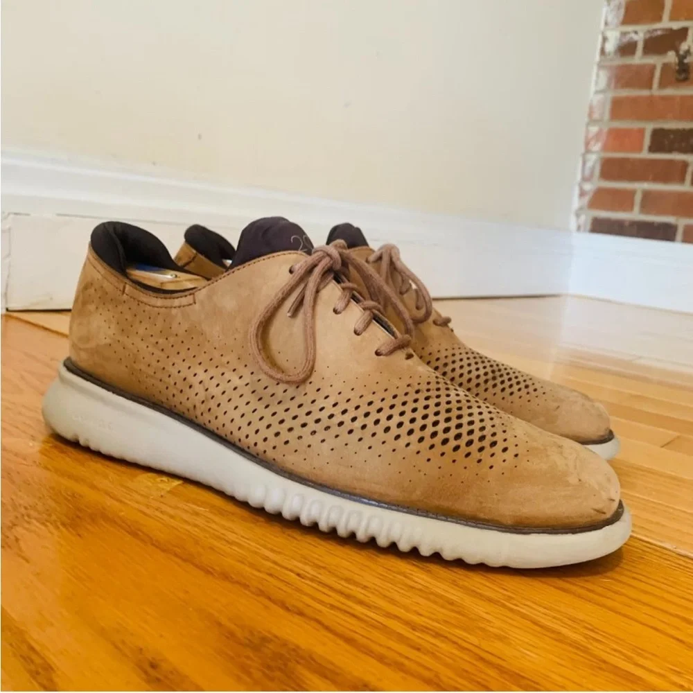 COLE Haan ZEROGRAND 2.0 Oxford Shoes Brown Nubuck Mens 9 M